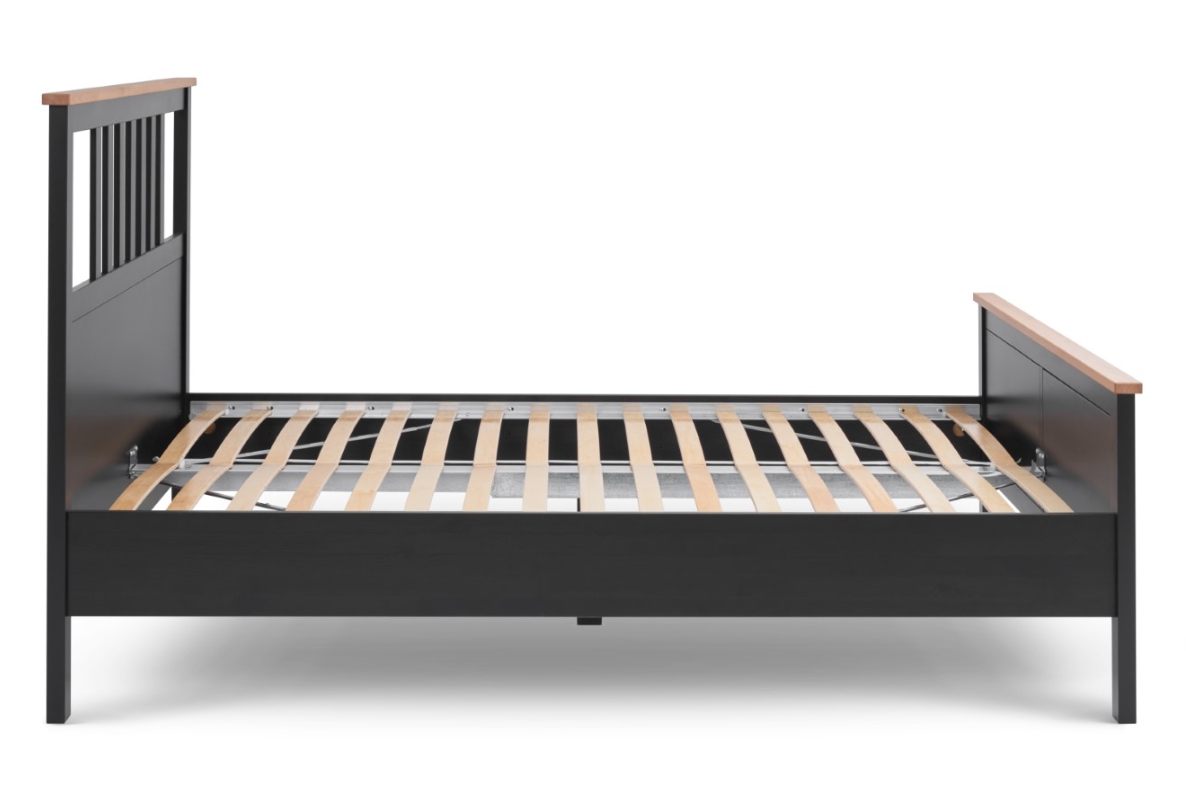 HEMNES ХНМНЭС  КЫМÖР кровать чёрный/светло-коричневый 140*200
