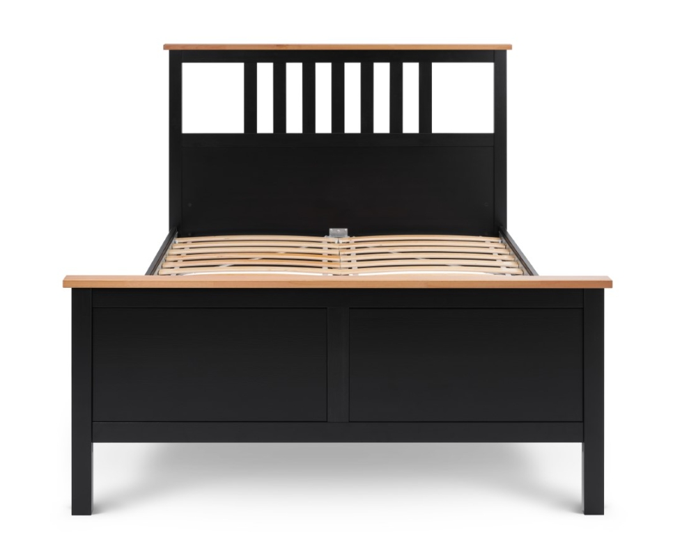 HEMNES ХНМНЭС  КЫМÖР кровать чёрный/светло-коричневый 140*200