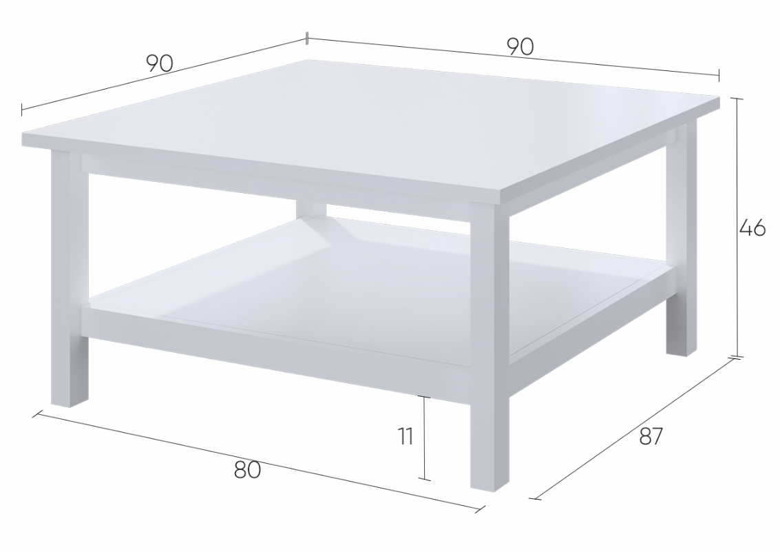 HEMNES ХНМНЭС КЫМÖР стол журнальный белый 90*90