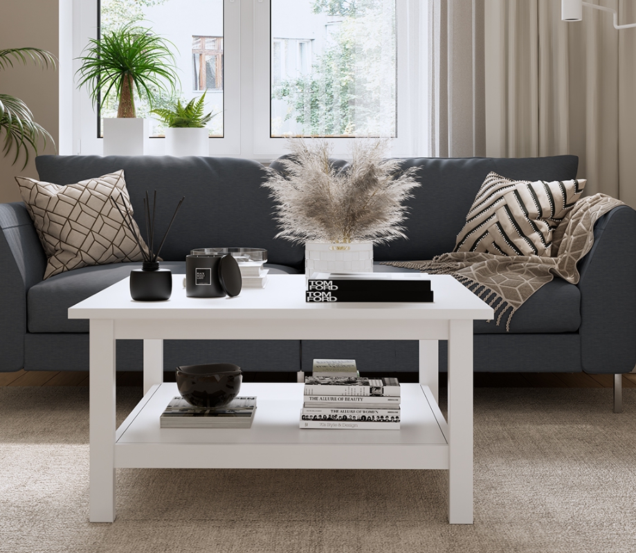 HEMNES ХНМНЭС КЫМÖР стол журнальный белый 90*90