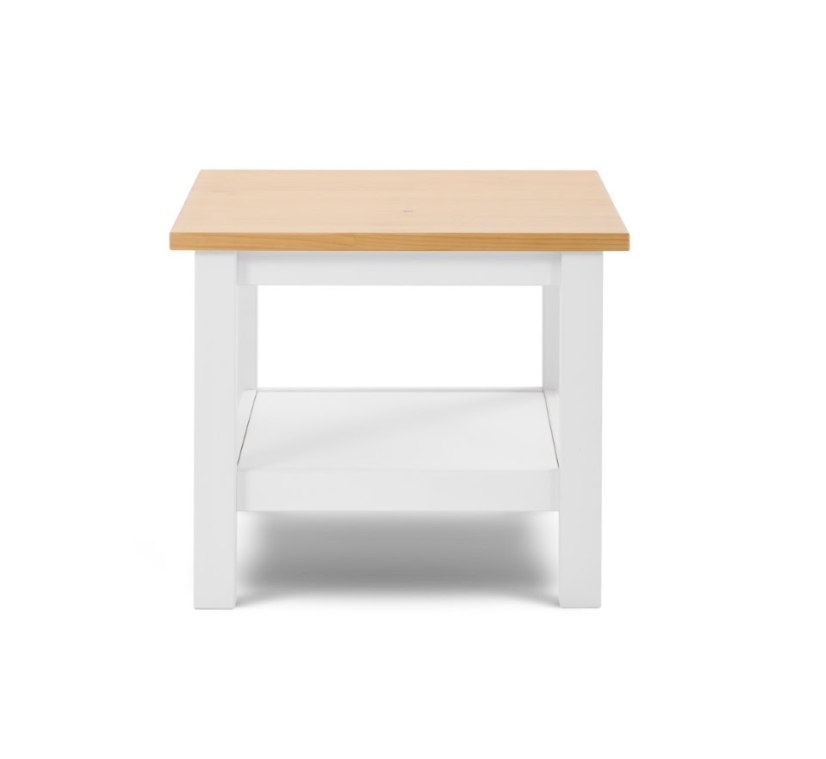 HEMNES ХНМНЭС КЫМÖР стол журнальный белый/светло-коричневый 55*55