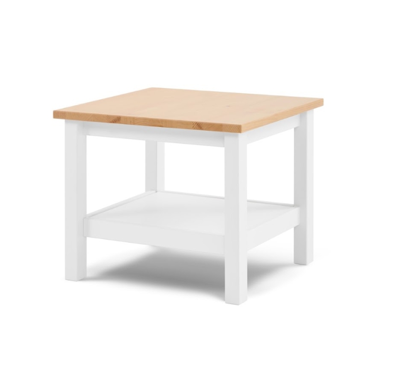 HEMNES ХНМНЭС КЫМÖР стол журнальный белый/светло-коричневый 55*55