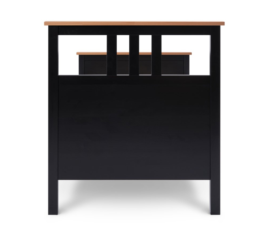 HEMNES ХНМНЭС  КЫМÖР кровать черная/светло-коричневая 90*200