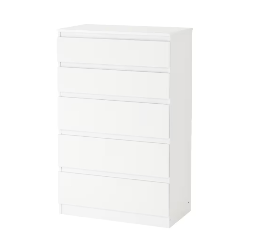 KULLEN КУЛЛЕН комод белый 5 ящиков