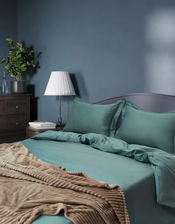 LUKTJASMIN/OLAND комплект серо-бирюзовый 150*200/50*70
