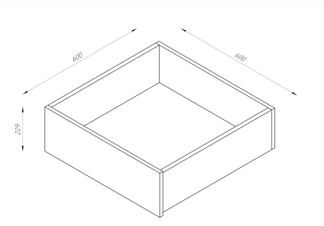 ORION/MALM ящик под кровать 60 см венге