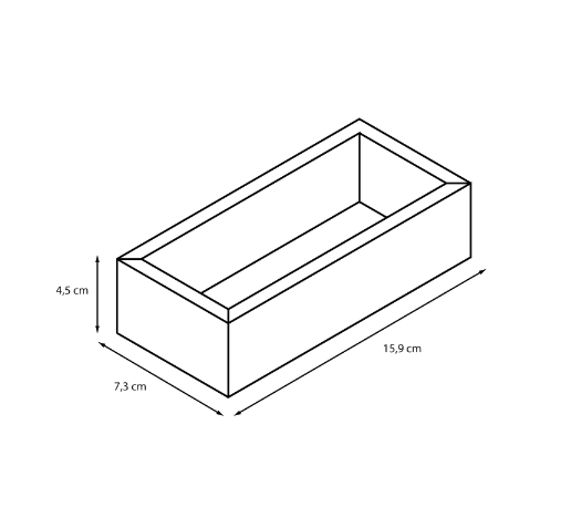 Sensea Bamboo короб прямоугольный 7.3x4.5x15.9 см