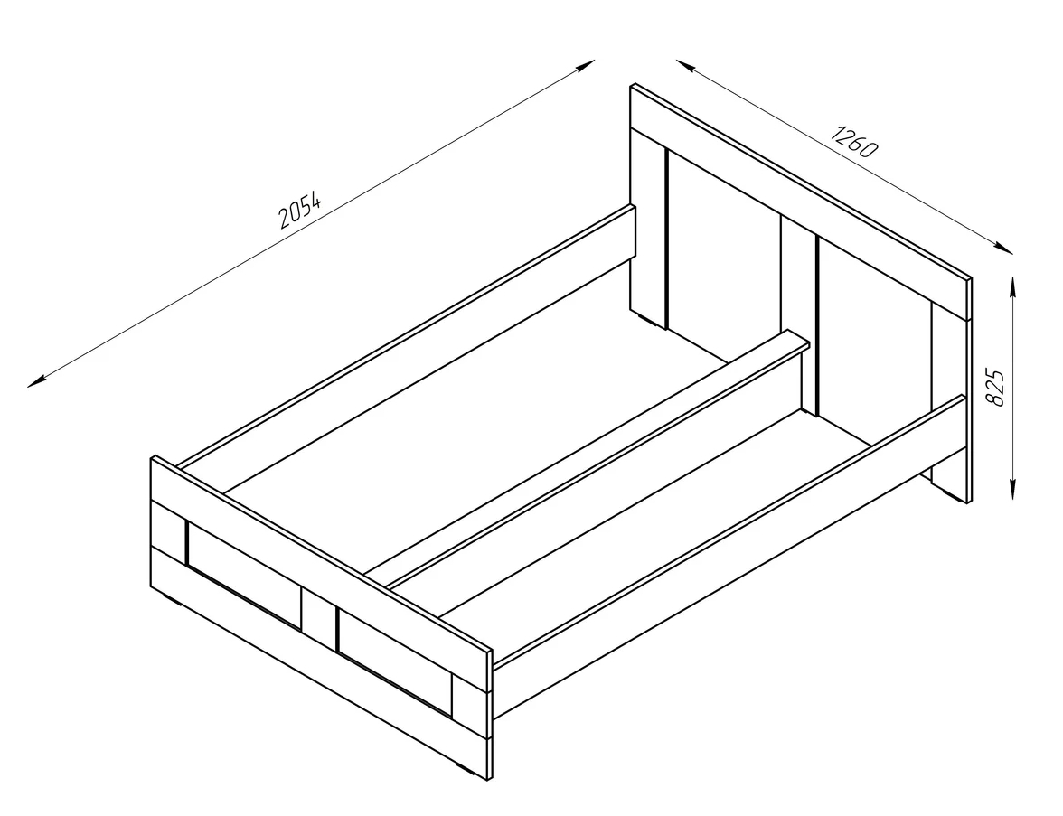 SIRIUS/BRIMNES кровать двойная 120x200 белая