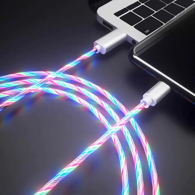 Светящийся кабель Micro USB 1 м