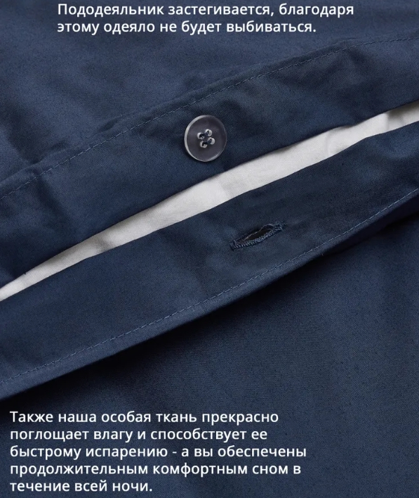 ULLVIDE/SALINA комплект темно-синий 150*200/50*70