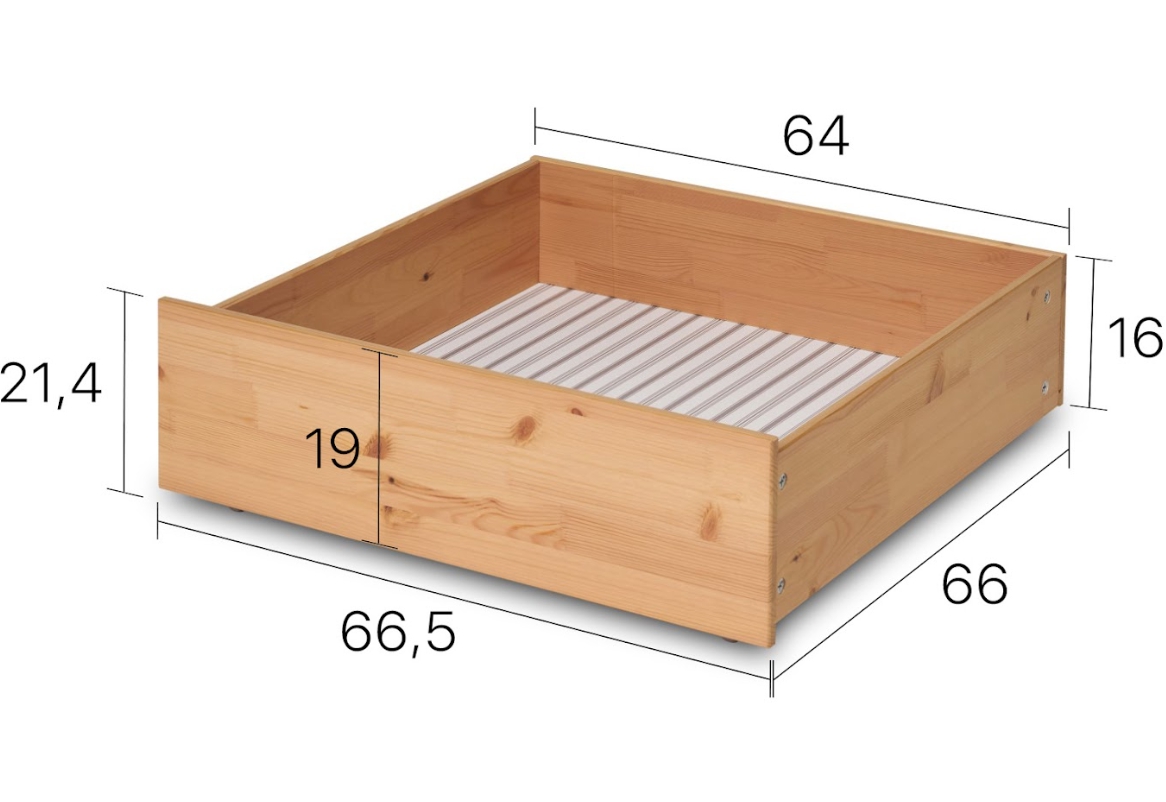 Ящик для хранения под кровать HEMNES ХЕМНЭС  КЫМÖР светло-коричневый