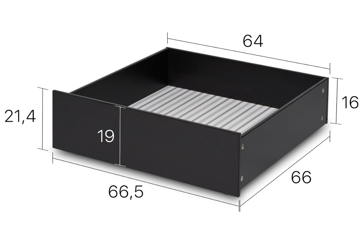 Ящик для хранения под кровать HEMNES ХЕМНЭС  КЫМÖР черный
