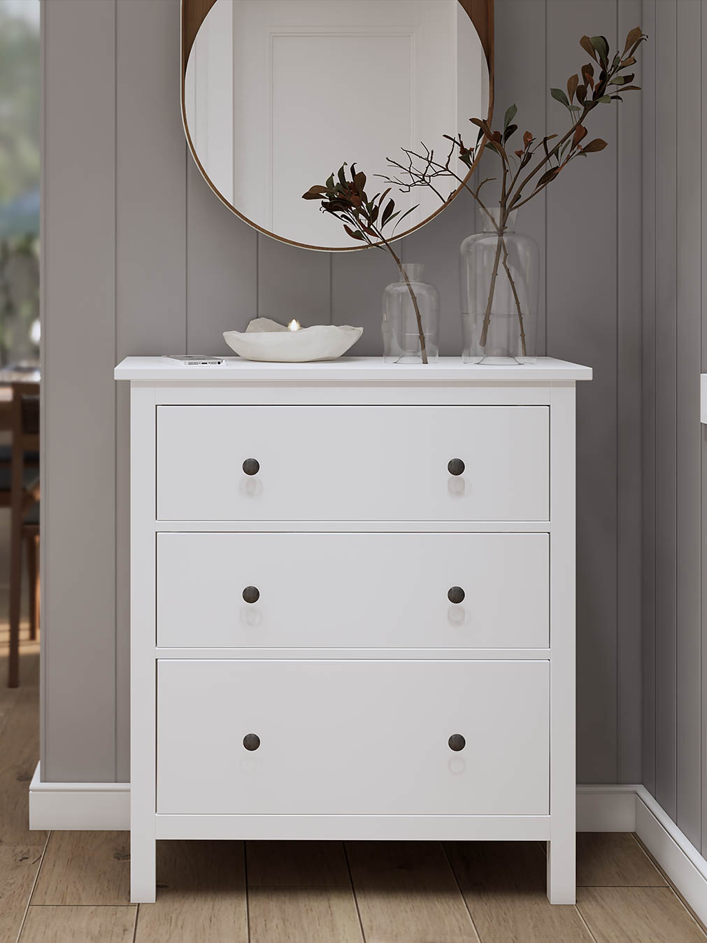 Комод HEMNES ХЕМНЭС КЫМÖР 3 ящика белый