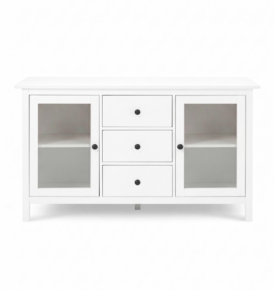 Сервант белый Икеа HEMNES ХЕМНЭС КЫМÖР со стеклянными дверями