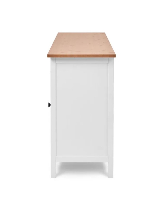 Сервант Икеа HEMNES ХЕМНЭС КЫМÖР белый/светло-коричневый со стеклянными дверями